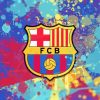 Barcelona Logo Splatter Art Diamond Painting