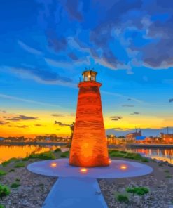 Kissimmee Lighthouse At Sunset Diamond Painting
