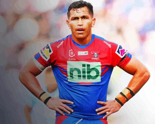 Newcastle Knights Rugby Player Diamond Painting