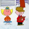 Sally And Charlie Brown In Snow Diamond Painting