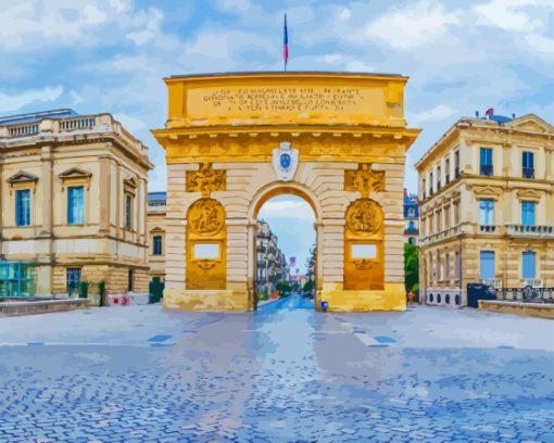 Triumphal Arch In Montpellier Diamond Painting