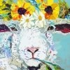 Abstract Sheep And Flowers Diamond Painting