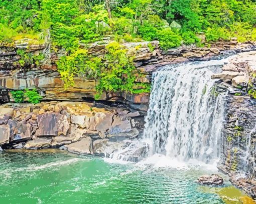 Alabama Waterfall Little River Diamond Painting