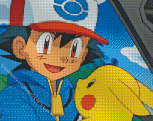 Ash And Pikachu Diamond Painting