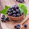 Blackcurrant In Wooden Bowl And Spoon Diamond Painting