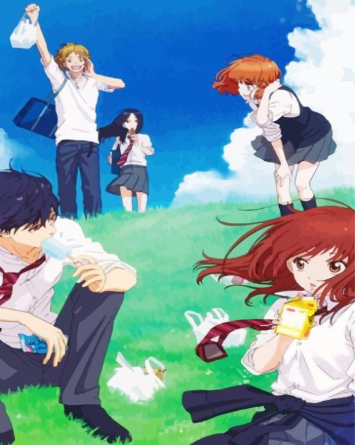 Blue Spring Ride Characters Diamond with number