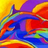 Colorful Abstract Dolphin Diamond Painting