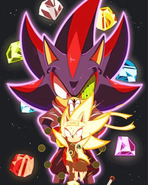 Crystal Shadow The Hedgehog Soni Game Diamond Painting