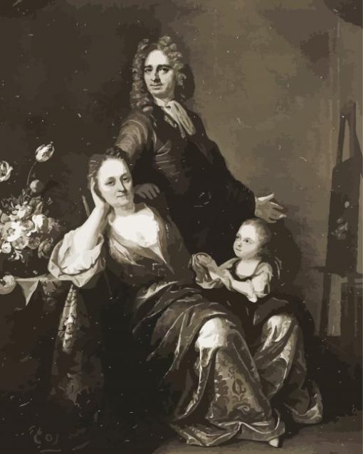 Family Portrait With Flower By Rachel Ruysch Diamond Painting