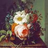Flower Bouquet On A Marble Table Diamond Painting