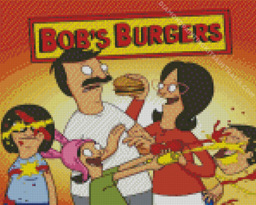 Funny Boobs Burgers Family Diamond Painting