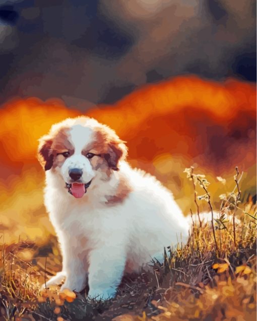 Great Pyrenees Puppy Diamond Painting