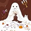 Halloween Ghosts And Cat Diamond Painting