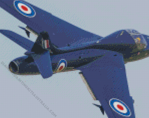 Hawker Hunter Aircraft Diamond Painting