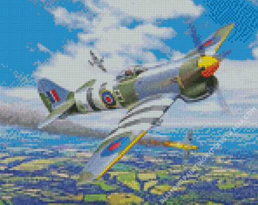 Hawker Typhoon Aircraft Diamond Painting