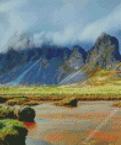 Iceland Landscapes Mountains Diamond Painting