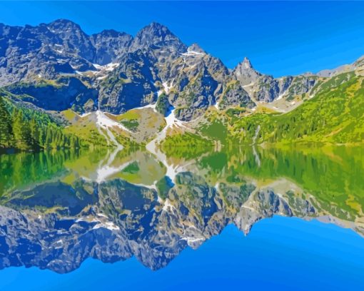 Lake Tatras Mountains Diamond Painting