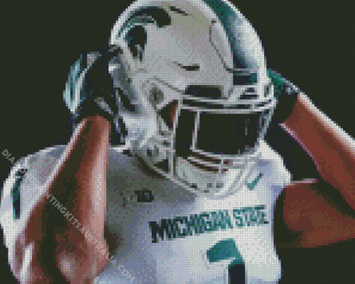 Michigan State Spartans Football Player Diamond Painting