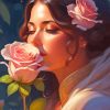 Rose Woman Diamond Painting