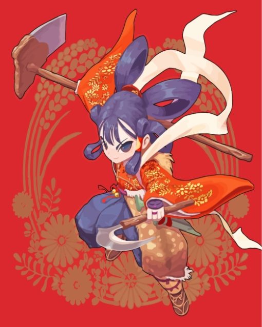 Sakuna Illustration Art Diamond Painting