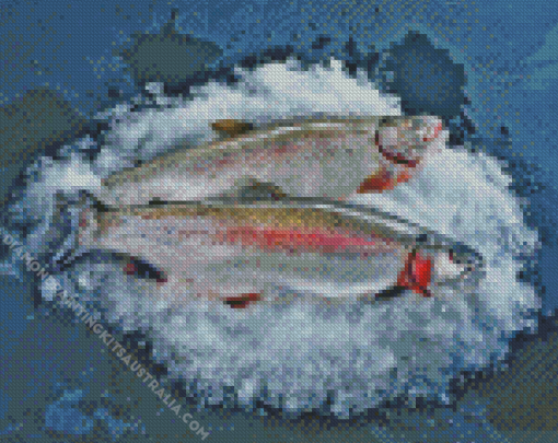 Steelhead Fishes Diamond Painting