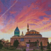 Sunset At Mevlana Museum Turkey Diamond Painting