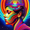 Abstract Psychedelic Woman Diamond Painting