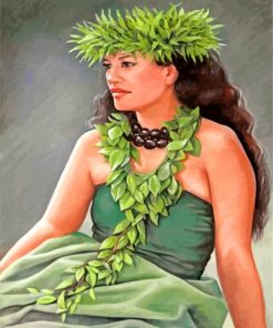 Aestehtic Hawaiian Woman Diamond Painting