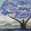 Aesthetic Jacaranda Tree Diamond Painting