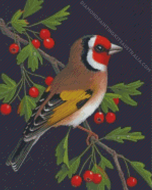 Bullfinch Illustration Diamond Painting