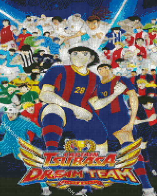 Captain Tsubasa Poster Diamond Painting