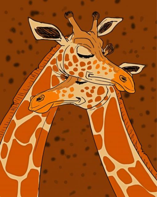 Giraffe Hug Diamond Painting