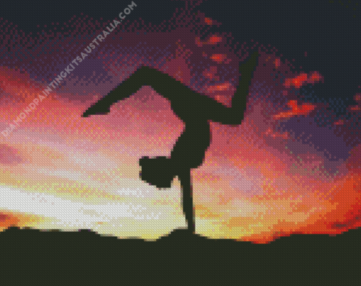 Gymnastic Girl Silhouette Diamond Painting