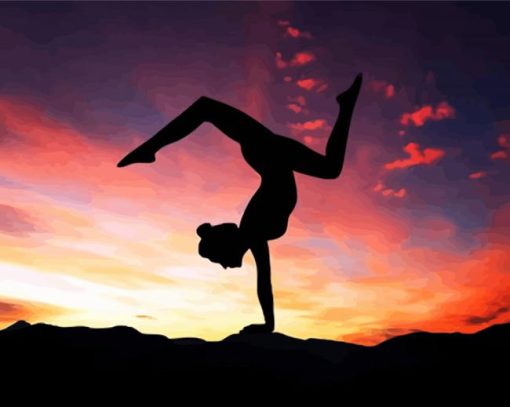 Gymnastic Girl Silhouette Diamond Painting