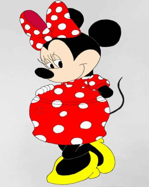 Minnie Mouse Pregnant Diamond Painting