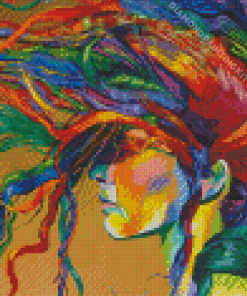 Abstract Colorful Woman Diamond Painting