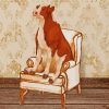 Aesthetic Cow On Chair Diamond Painting