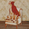 Aesthetic Cow On Chair Diamond Painting