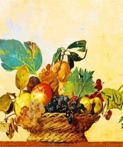 Basket Of Fruit By Caravaggio Diamond Painting