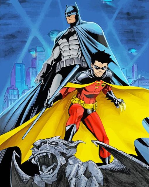 Batman And Robin Diamond Painting