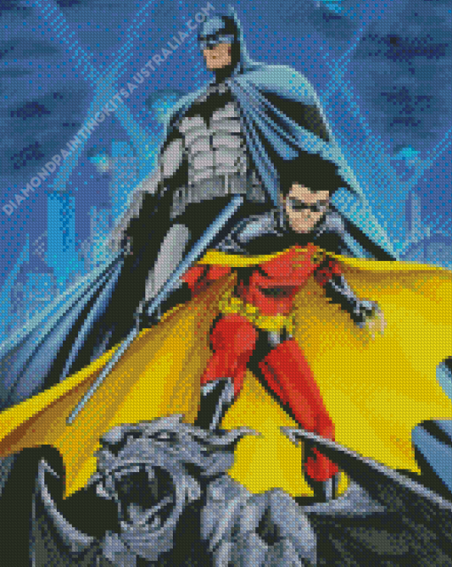 Batman And Robin Diamond Painting