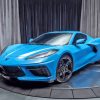 Blue Chevrolet Corvette Stingray Diamond Painting