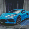 Blue Chevrolet Corvette Stingray Diamond Painting