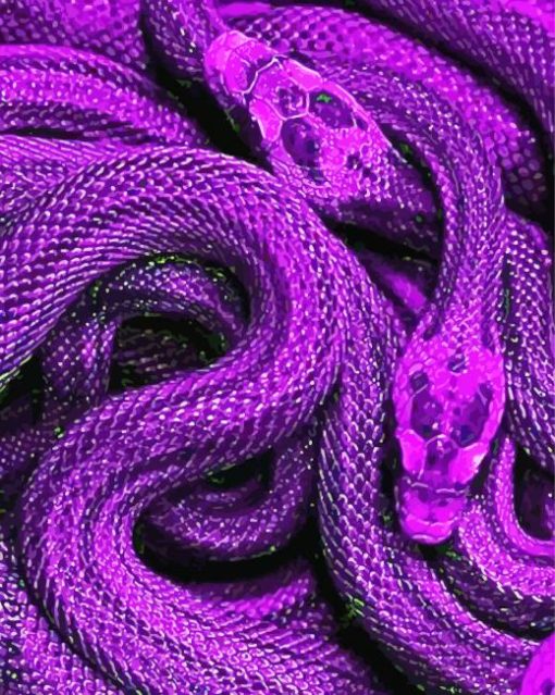 Bluish Purple Snake Art Diamond Painting