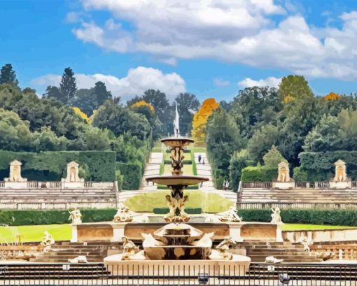 Boboli Gardens Florence Diamond Painting