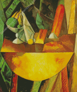 Bread And Fruit On Table Diamond Painting