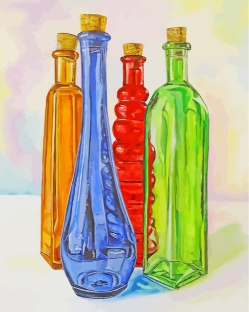 Colorful Glass Bottles Diamond Painting