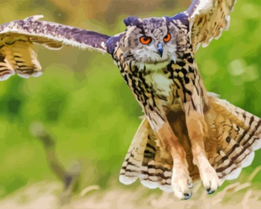 Eurasian Eagle Owl Diamond Painting