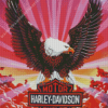 Flying Eagle With Harley Davidson Diamond Painting