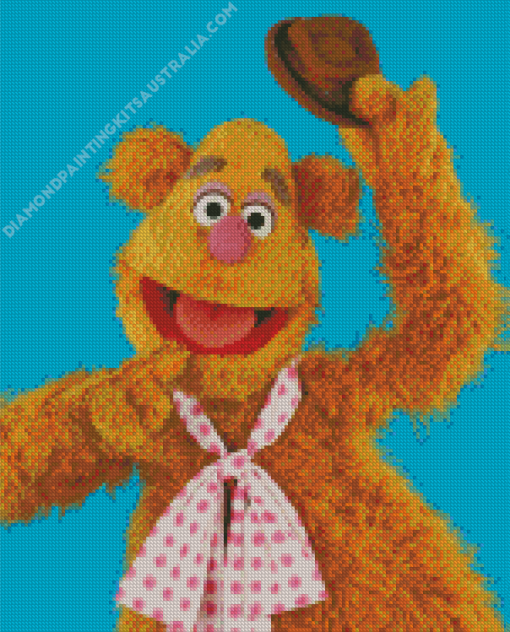 Fozzie Holding Hat Diamond Painting